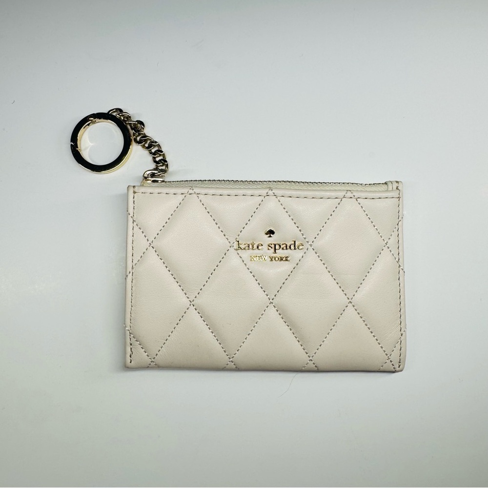 Kate Spade Cream Leather Zip Wallet